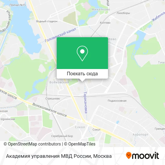 Карта Академия управления МВД России