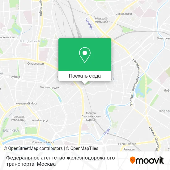 Карта Федеральное агентство железнодорожного транспорта