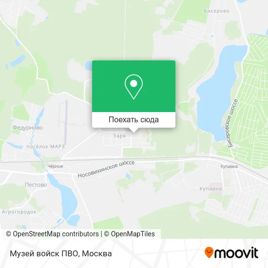 Карта Музей войск ПВО