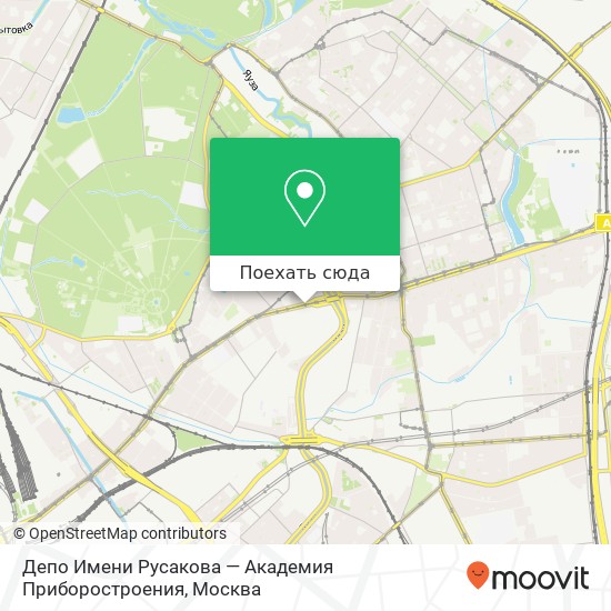 Карта Депо Имени Русакова — Академия Приборостроения