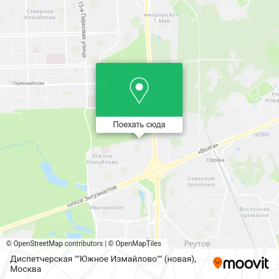 Карта Диспетчерская ""Южное Измайлово"" (новая)