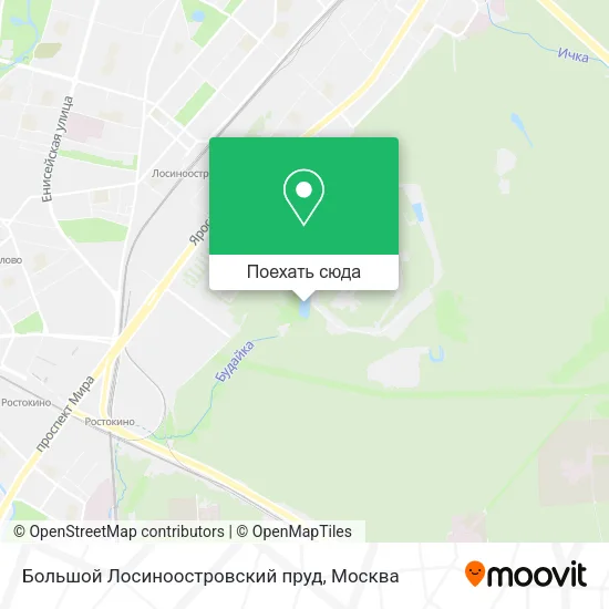 Карта Большой Лосиноостровский пруд