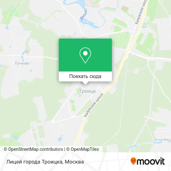 Карта Лицей города Троицка