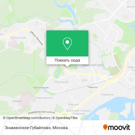 Карта Знаменское-Губайлово