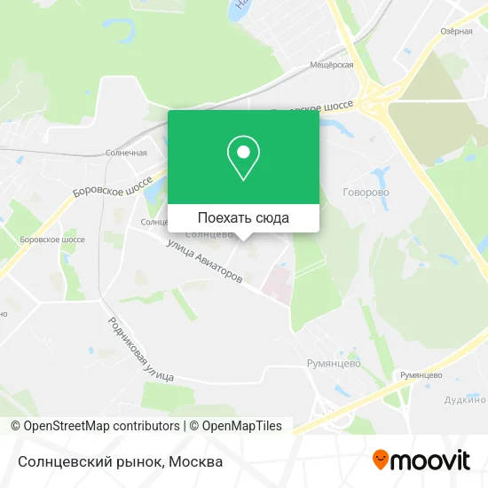 Карта Солнцевский рынок