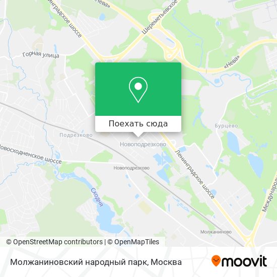 Карта Молжаниновский народный парк