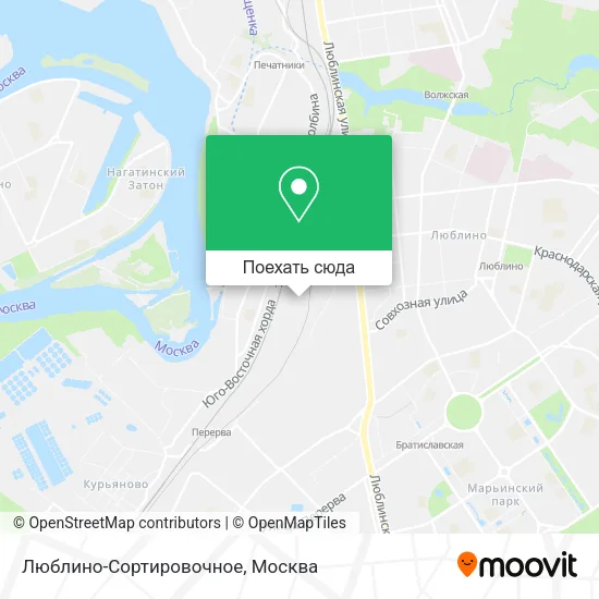 Карта Люблино-Сортировочное