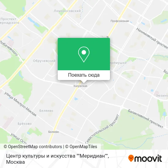 Карта Центр культуры и искусства ""Меридиан""
