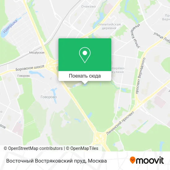Карта Восточный Востряковский пруд