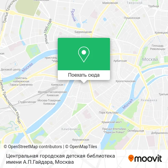 Карта Центральная городская детская библиотека имени А.П.Гайдара