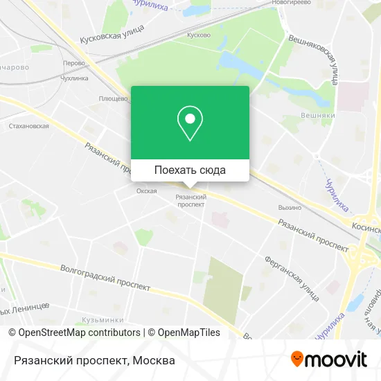 Карта Рязанский проспект