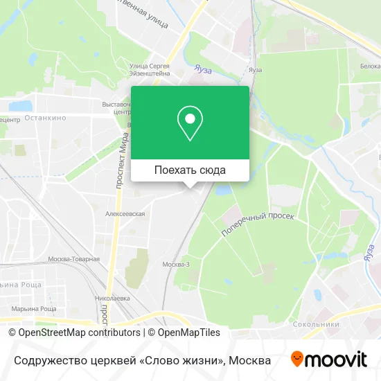 Карта Содружество церквей «Слово жизни»
