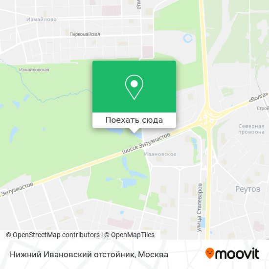 Карта Нижний Ивановский отстойник