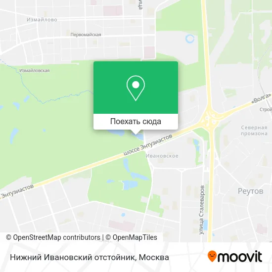 Карта Нижний Ивановский отстойник