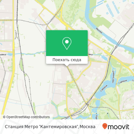 Карта Станция Метро "Кантемировская"