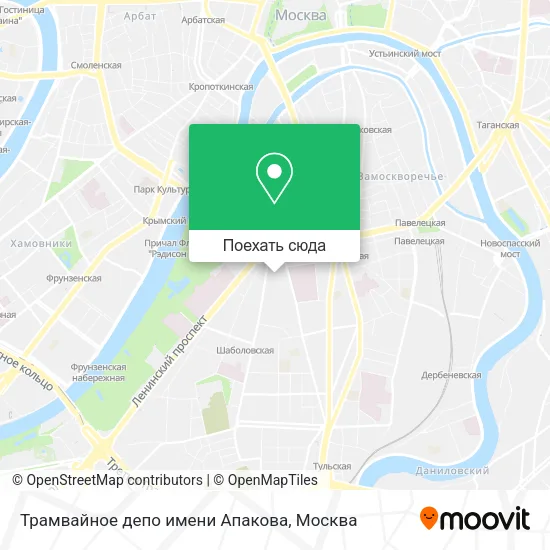 Карта Трамвайное депо имени Апакова