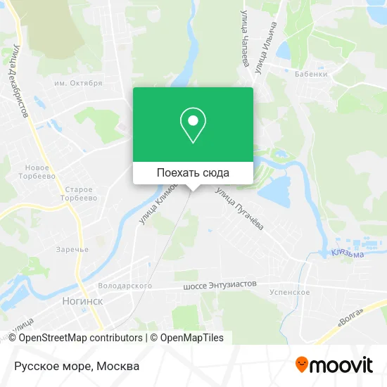 Карта Русское море