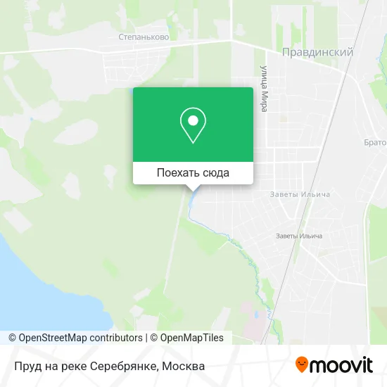 Карта Пруд на реке Серебрянке