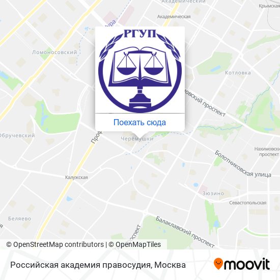 Карта Российская академия правосудия