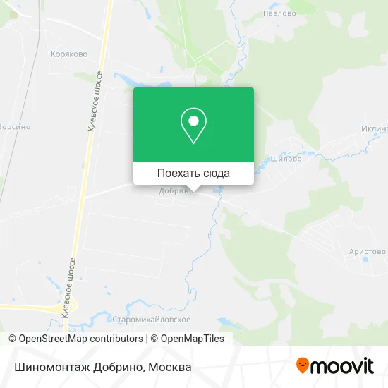 Карта Шиномонтаж Добрино