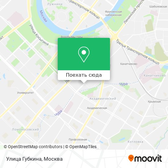 Карта Улица Губкина