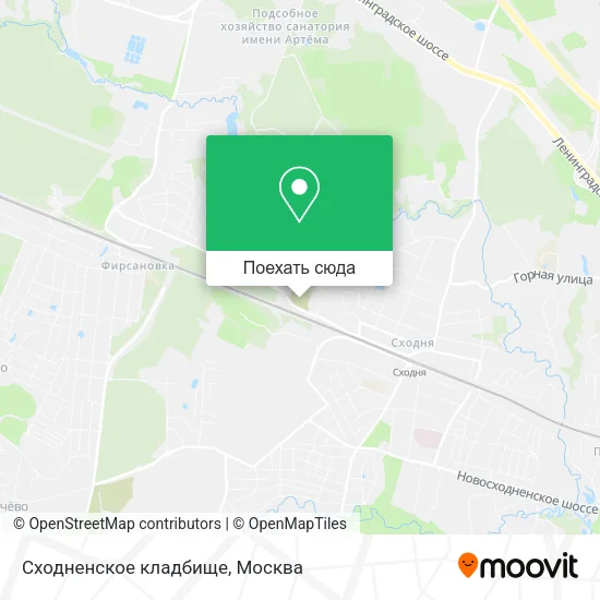 Карта Сходненское кладбище