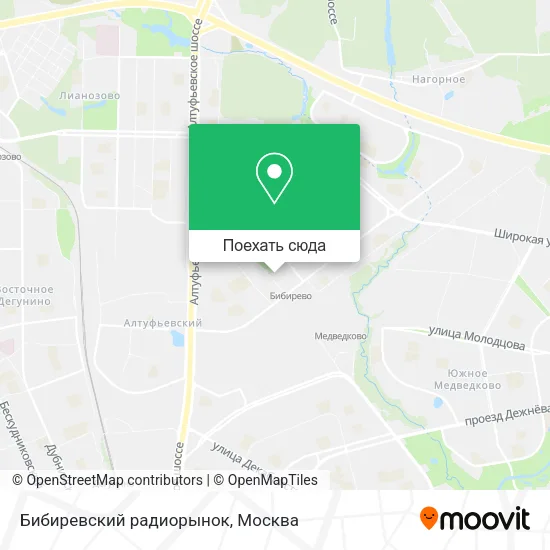Карта Бибиревский радиорынок