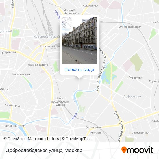 Карта Доброслободская улица