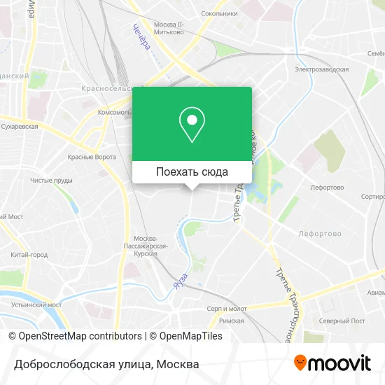 Карта Доброслободская улица
