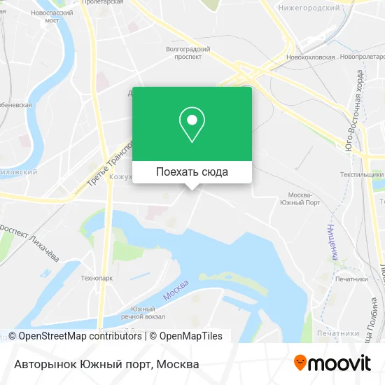 Карта Авторынок Южный порт
