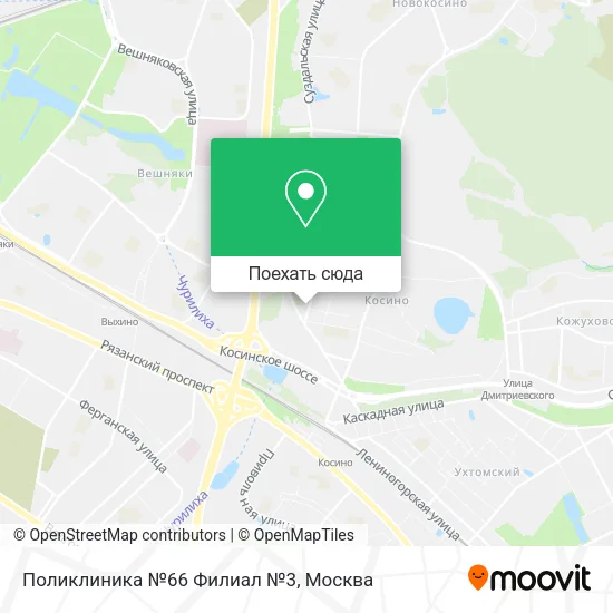 Карта Поликлиника №66 Филиал №3