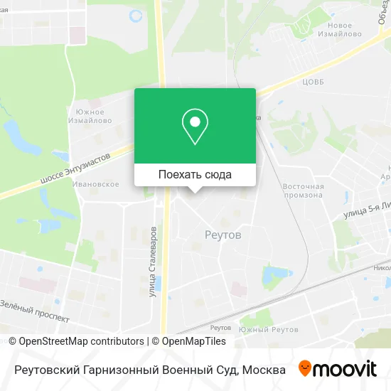Карта Реутовский Гарнизонный Военный Суд