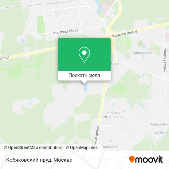 Карта Кобяковский пруд