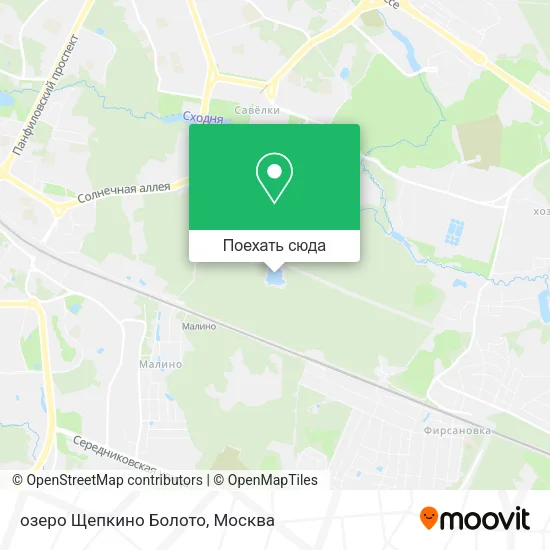Карта озеро Щепкино Болото
