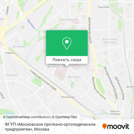 Карта ФГУП «Московское протезно-ортопедическое предприятие»