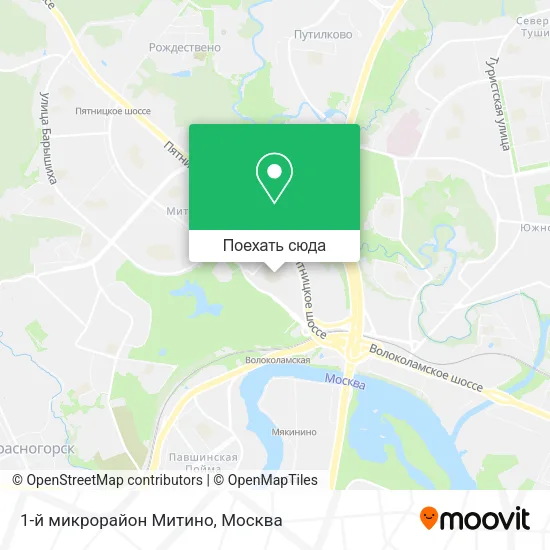 Карта 1-й микрорайон Митино