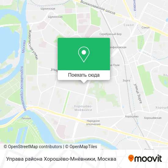 Карта Управа района Хорошёво-Мнёвники