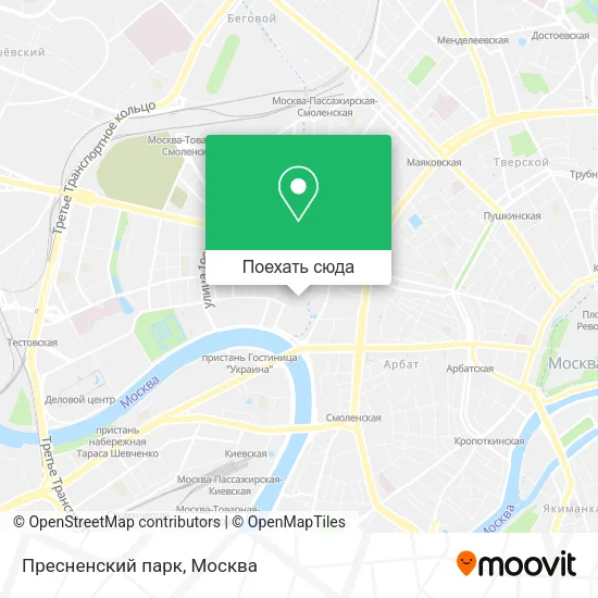 Карта Пресненский парк