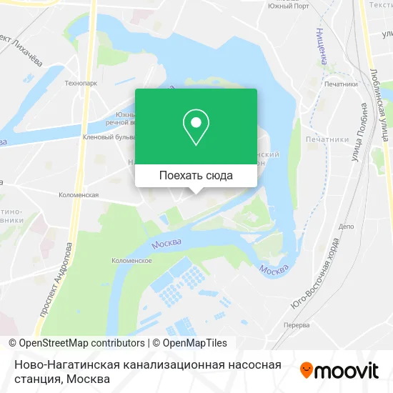 Карта Ново-Нагатинская канализационная насосная станция