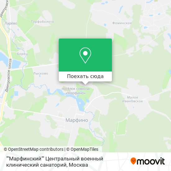 Карта ""Марфинский"" Центральный военный клинический санаторий