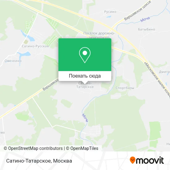 Карта Сатино-Татарское