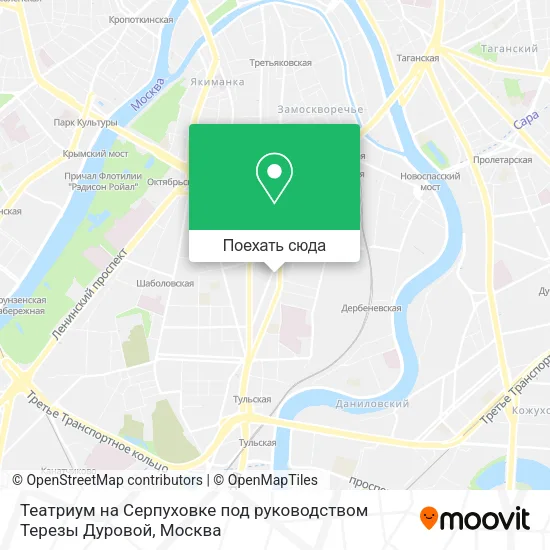 Карта Театриум на Серпуховке под руководством Терезы Дуровой