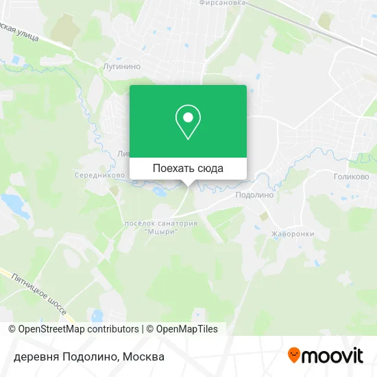 Карта деревня Подолино
