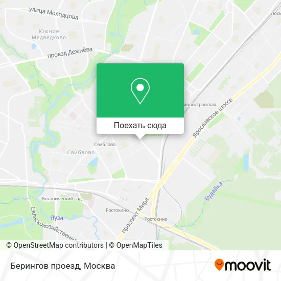 Карта Берингов проезд