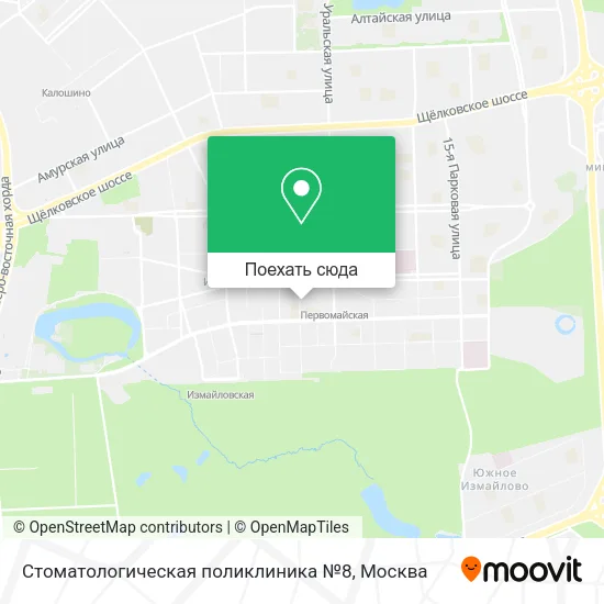 Карта Стоматологическая поликлиника №8