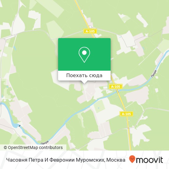 Карта Часовня Петра И Февронии Муромских