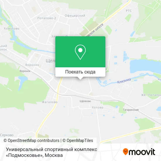 Карта Универсальный спортивный комплекс «Подмосковье»