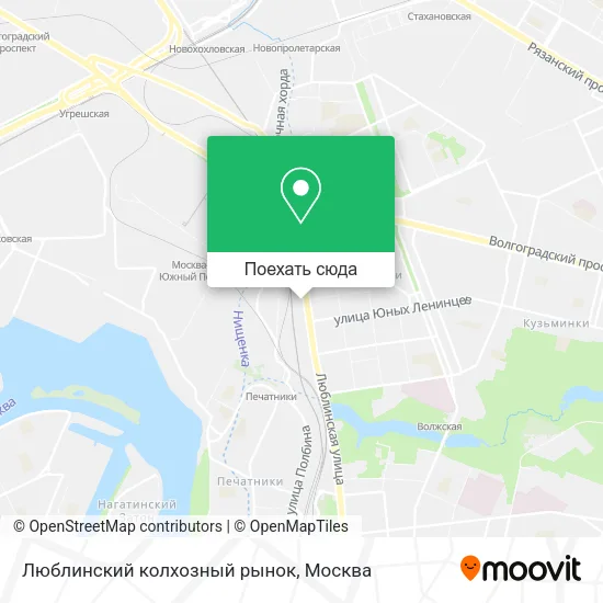 Карта Люблинский колхозный рынок