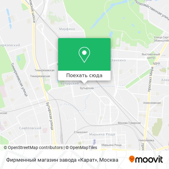 Карта Фирменный магазин завода «Карат»