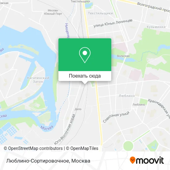 Карта Люблино-Сортировочное
